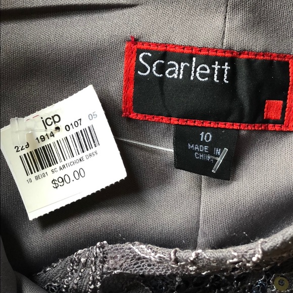 Knee length dress. Grey/bluish. - Picture 2 of 5